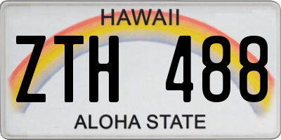HI license plate ZTH488