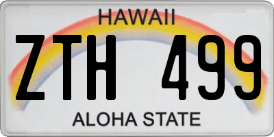 HI license plate ZTH499