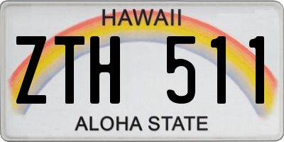 HI license plate ZTH511