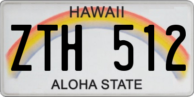 HI license plate ZTH512