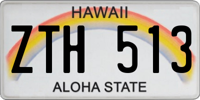 HI license plate ZTH513