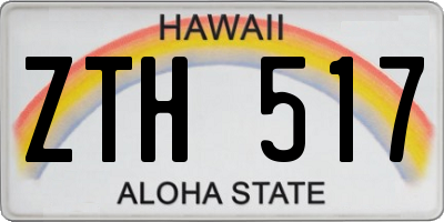 HI license plate ZTH517
