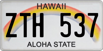 HI license plate ZTH537