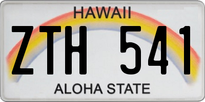 HI license plate ZTH541