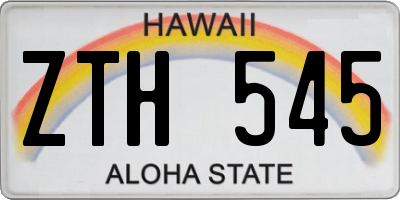 HI license plate ZTH545