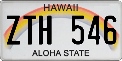 HI license plate ZTH546