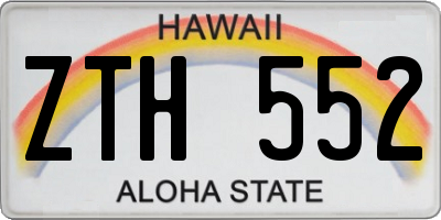 HI license plate ZTH552