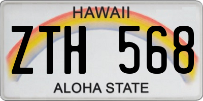 HI license plate ZTH568