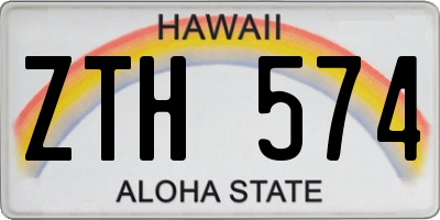 HI license plate ZTH574