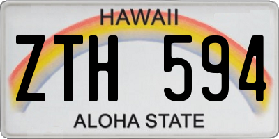 HI license plate ZTH594