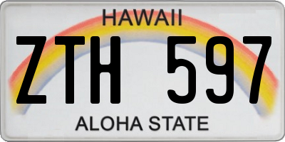 HI license plate ZTH597