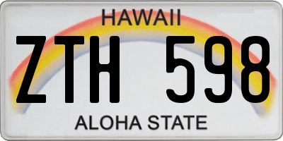 HI license plate ZTH598