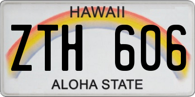 HI license plate ZTH606