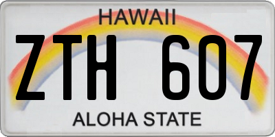HI license plate ZTH607
