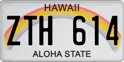 HI license plate ZTH614