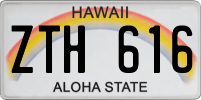 HI license plate ZTH616