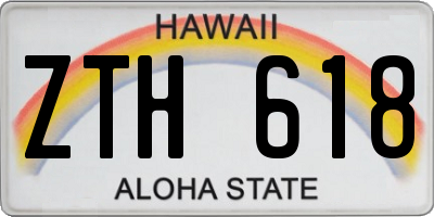 HI license plate ZTH618