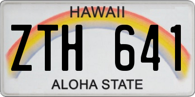 HI license plate ZTH641