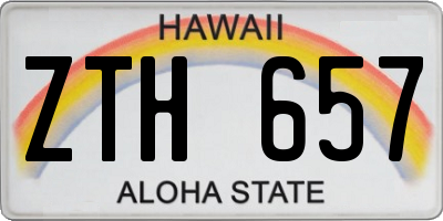 HI license plate ZTH657