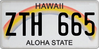 HI license plate ZTH665