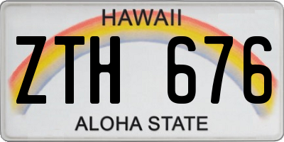 HI license plate ZTH676