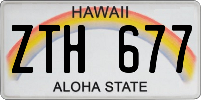 HI license plate ZTH677