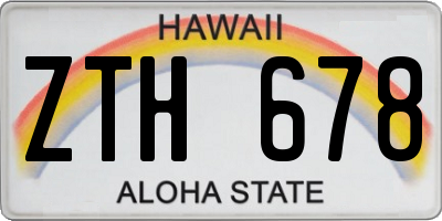 HI license plate ZTH678
