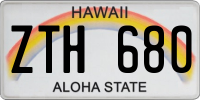 HI license plate ZTH680