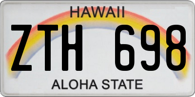 HI license plate ZTH698