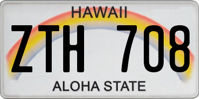 HI license plate ZTH708