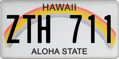 HI license plate ZTH711