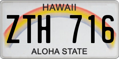 HI license plate ZTH716