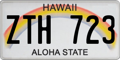 HI license plate ZTH723