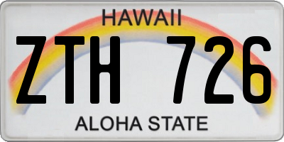 HI license plate ZTH726
