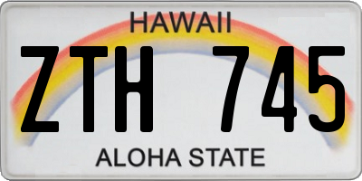 HI license plate ZTH745