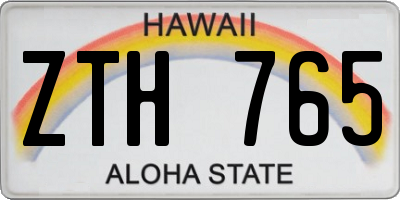 HI license plate ZTH765
