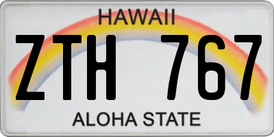 HI license plate ZTH767