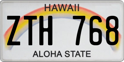 HI license plate ZTH768