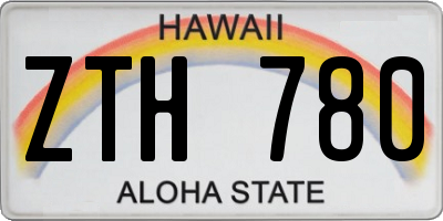 HI license plate ZTH780