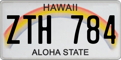 HI license plate ZTH784