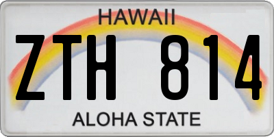 HI license plate ZTH814