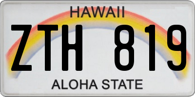 HI license plate ZTH819