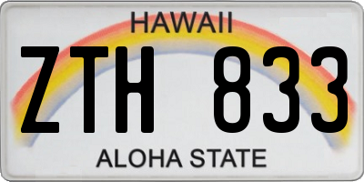 HI license plate ZTH833