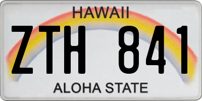 HI license plate ZTH841