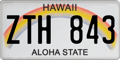 HI license plate ZTH843