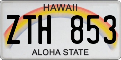 HI license plate ZTH853