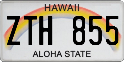 HI license plate ZTH855