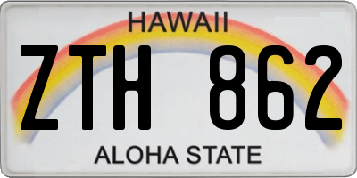 HI license plate ZTH862