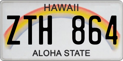 HI license plate ZTH864