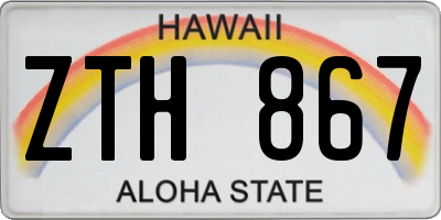 HI license plate ZTH867